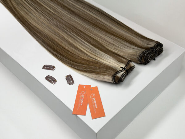 WEFT trese za nadogradnju kose - Chocolate brown - Slika 1