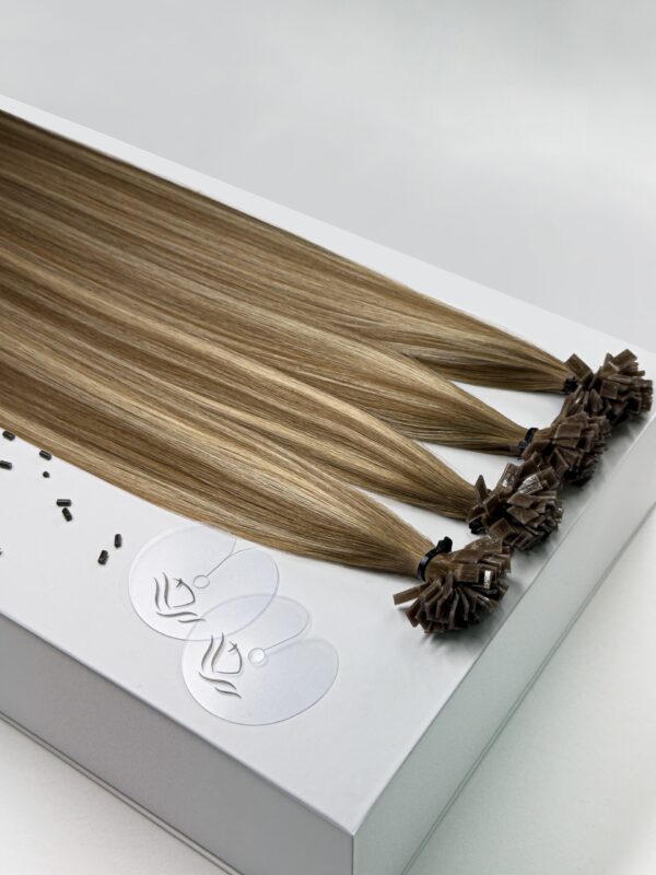 FLAT TIP pramenovi za profesionalnu nadogradnju kose - Hazel Balayage - Slika 1