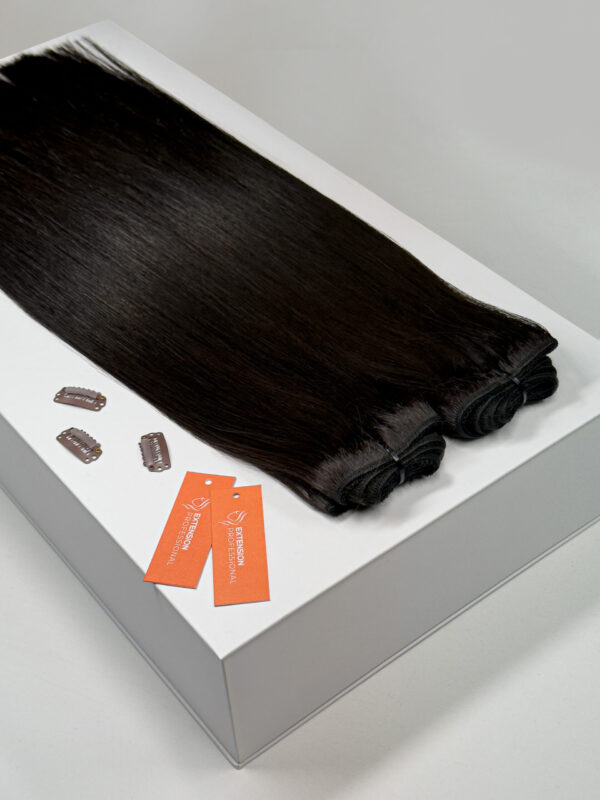 WEFT trese za nadogradnju kose - Jet black - Slika 1