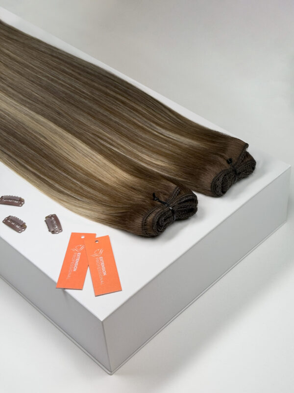 WEFT trese za nadogradnju kose - Caramel - Slika 1