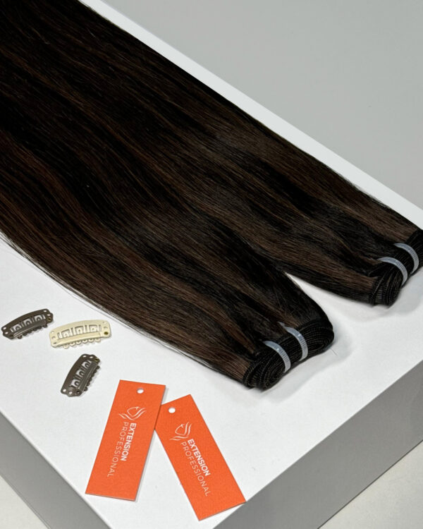 WEFT trese za nadogradnju kose - Espresso Highlights - Slika 1