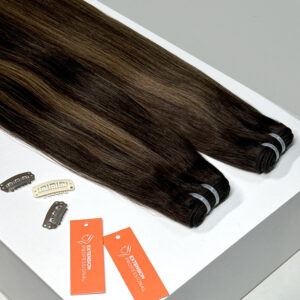 WEFT trese za nadogradnju kose - Mocha Highlights